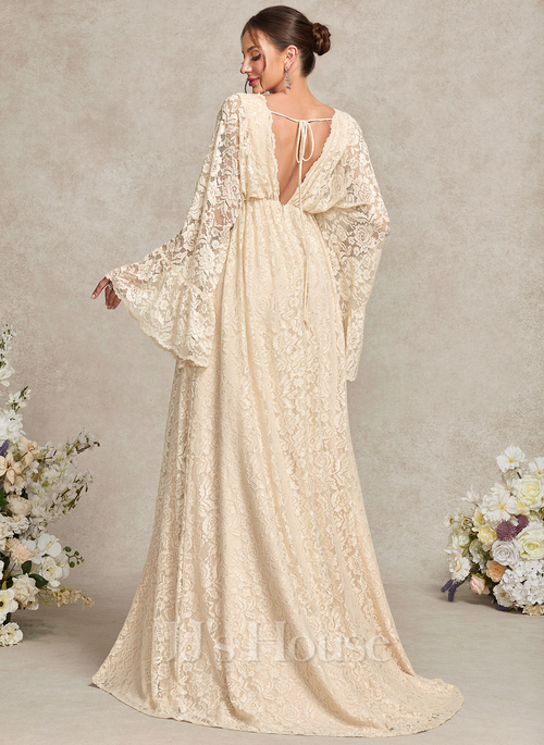 Alize A-line Lace Maternity Wedding Dress | JJ's House