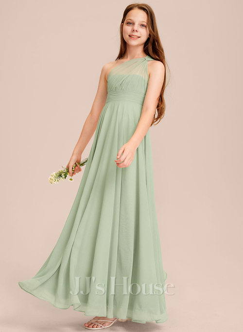personalised bridesmaid dress bags CYNR One-Shoulder Mesh Cut-Out Maxi Dress Brown / L main image 0