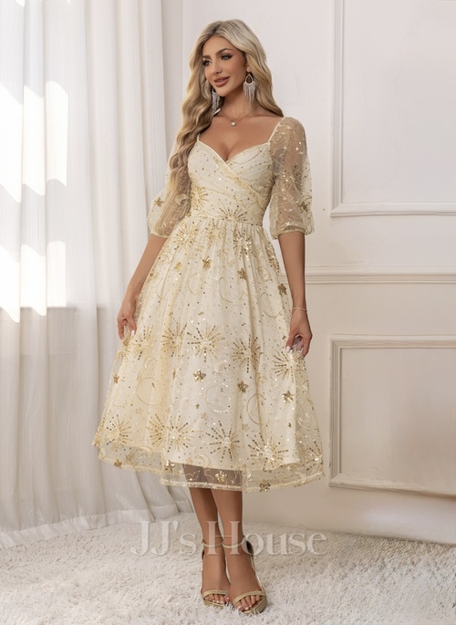 Jjshouse Wedding Dresses Reviews Sequin Midi Dress JJ's House Jjshouse Wedding Dresses Reviews Sequin Midi Dress JJ's House
