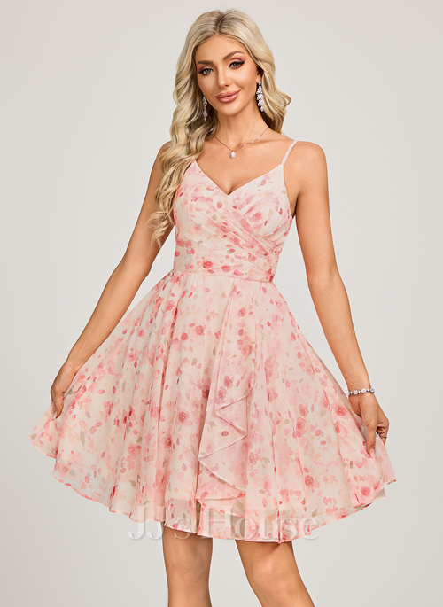 homecoming chiffon dress Blue