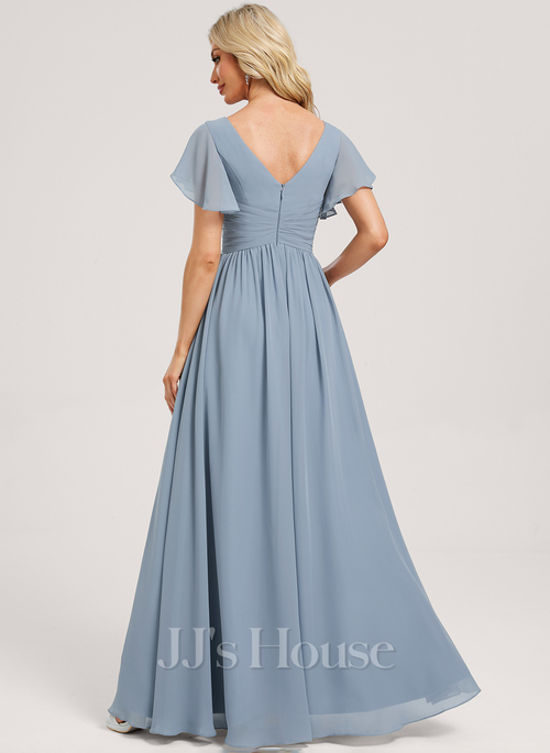 Asel A-line Ruffle Chiffon Bridesmaid Dress | JJ's House Asel A-line Ruffle Chiffon Bridesmaid Dress | JJ's House
