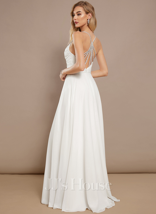 Albertine A-line Sequins Chiffon Wedding Dress | JJ's House Albertine A-line Sequins Chiffon Wedding Dress | JJ's House