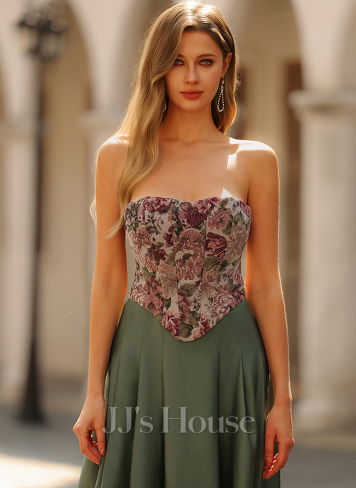 burgundy black tie wedding guest dress Nox Anabel -T1500 Fitted Strapless Satin Sheath Dress main image 1