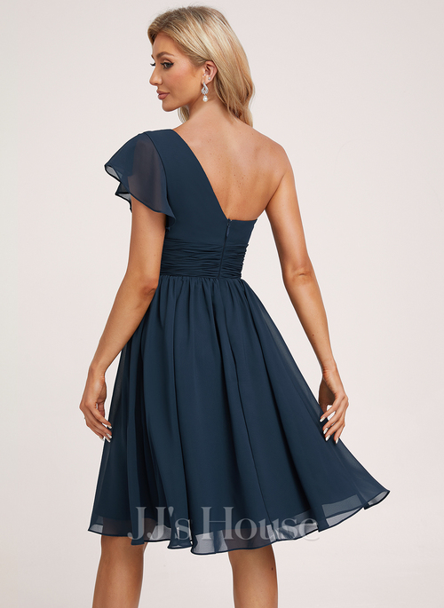 homecoming dress 30 A-Line One Shoulder Cute Homecoming Dress With Appliques PD509 US16 / Custom Color main image 0