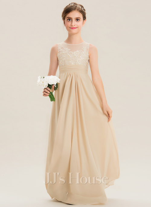 different types of bridesmaid dresses Duntery A-line Off Shoulder Floor-length Chiffon Bridesmaid Dress, Orange main image 1