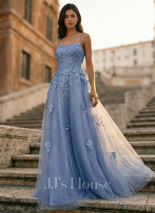 JJ's House Ball-Gown Princess Square Floor-Length Tulle Prom Dress 2026 With Sequins - Size: 06, Champagne, Neutral JJ's House Ball-Gown Princess Square Floor-Length Tulle Prom Dress 2026 With Sequins - Size: 06, Champagne, Neutral