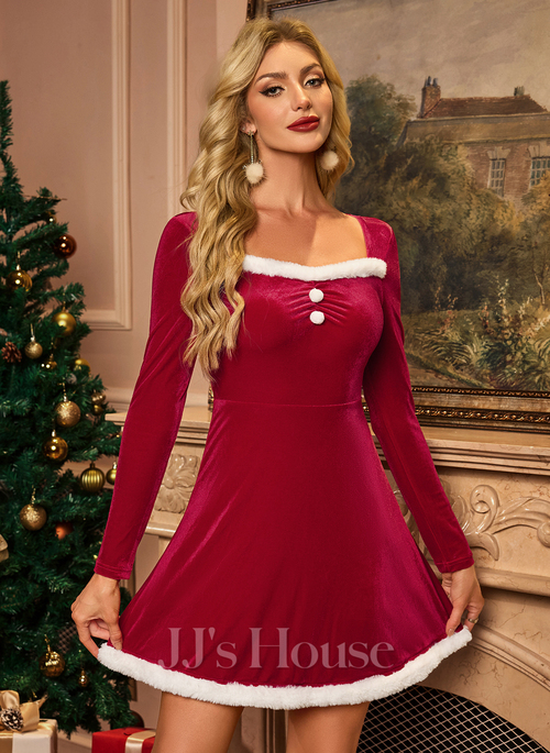 velvet holiday mini dress Noelle Bow Velvet Mini Dress