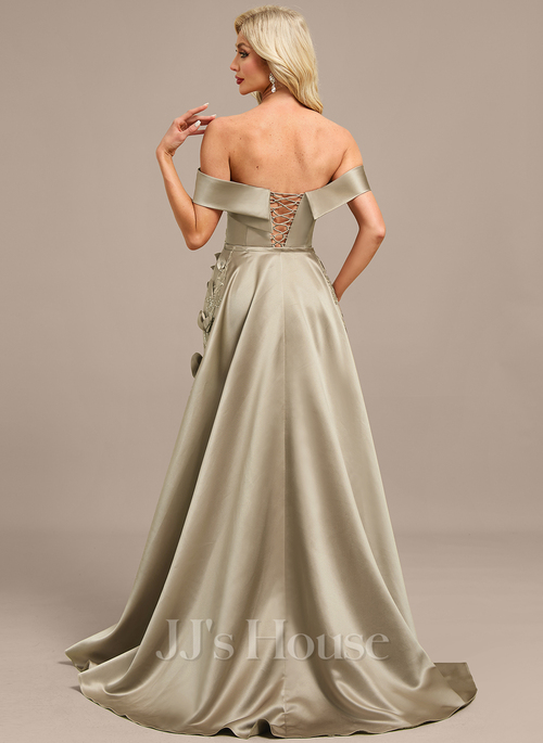 navy formal dress near me Satin Dark Navy Blue Off The Shoulder Formal Dresses