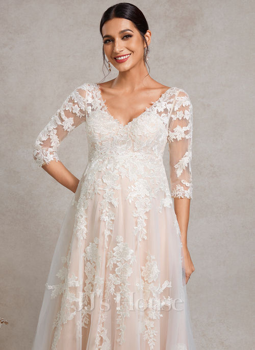 chinese dress ladies Shimmery Detachable Bell Sleeve Lace Maternity Wedding Dress Light Ivory