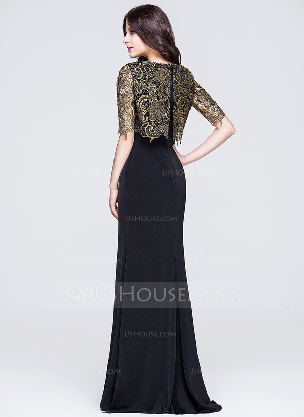 A-Line/Princess Satin Scoop Mother of the Bride Dresses Lace Ruched Long Sleeves Ankle-Length