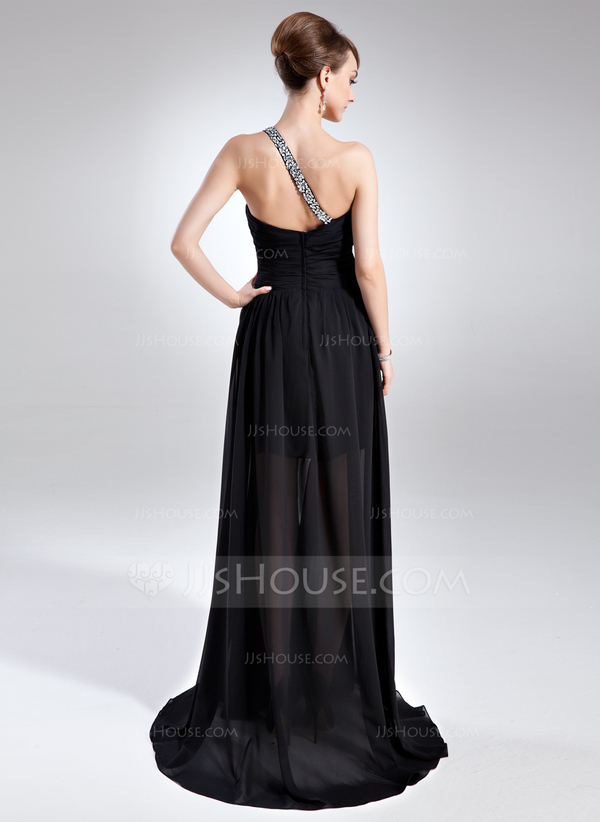 A-line/Princess One-Shoulder Asymmetrical Ruched Mother of the Bride Dresses with Bow Sash