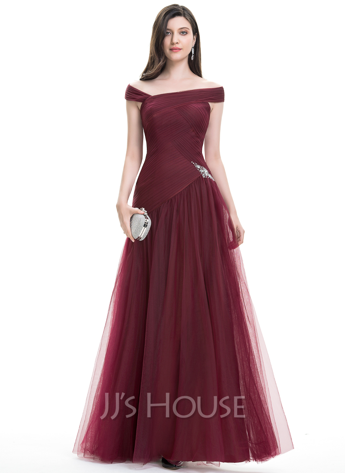 A-Lijn/Prinses One-Schouder Vloer Lengte De Chiffon Junior Bruidsmeisjes Jurk Met Roes Bloem En 009097065 G97065