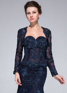 Sweetheart Trumpet Long Dress With Sweep Train Navy Blue