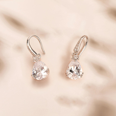 Brillant strass boucles d'oreilles pendantes 