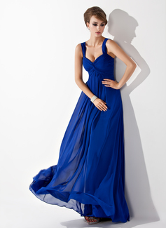 Empire Strapless Chiffon Gown with Sweetheart Neck Gold Plus Size main image 0