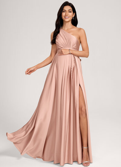 bridesmaid dresses maxi style Leely Women Dusty Sage A Line Bridesmaid Dress Maternity Pleated Chiffon  Spaghetti Straps Wedding Guest Dress with Slit – leelyuk main image 0