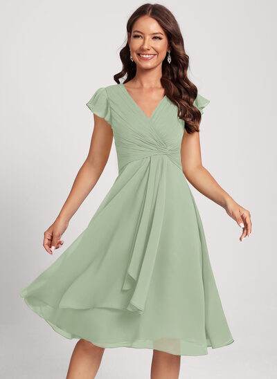 Kjole Midi i Chiffon