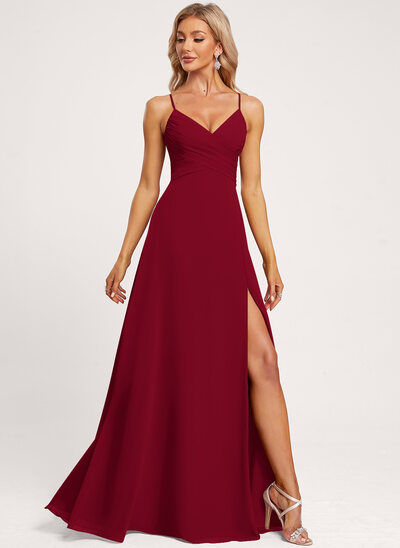 bridesmaid dresses in burgundy White Lace Off-the-shoulder Burgundy Bridesmaid Dress main image 1