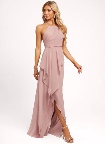 sachin and babi light blue dress Ruffled Chiffon Maxi Dress Black