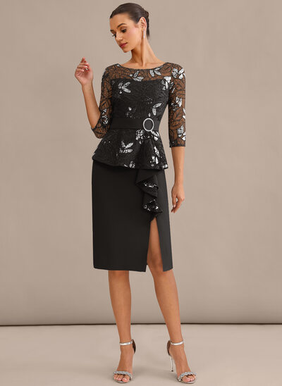 Cascading Ruffles Chiffon Midi Dress
