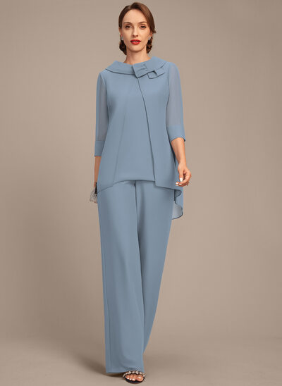 Tailleur-pantalon en mousseline