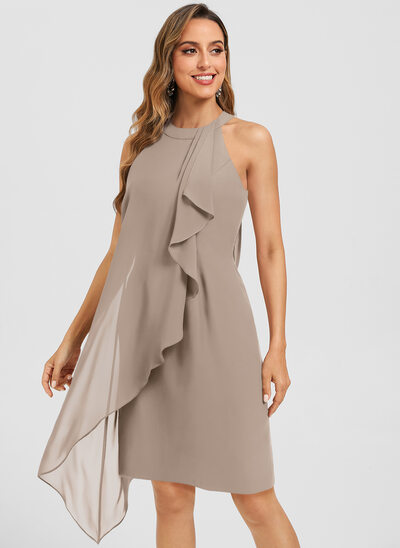 Robe midi avec volants en cascade en mousseline