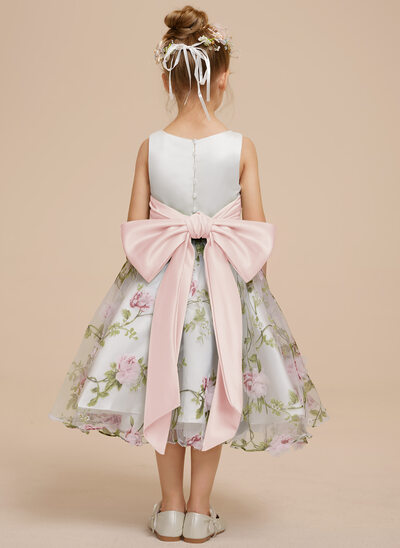 strapless open back dress Ball Gown Blush 3D Flowers Tulle Wedding Flower Girl Dress Kids Party main image 0