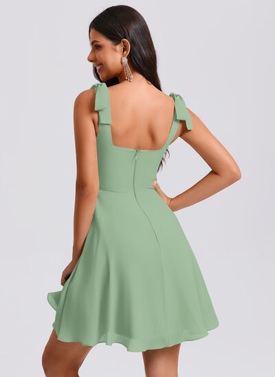 sachin and babi light blue dress Spaghetti Straps Short A-line Green Homecoming Dress – YESBABYONLINE