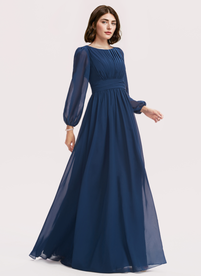 knee length dresses for ladies BABARONI Long Sleeves Modest Junior Bridesmaid Dresses Olive Green, Olive Green / J4 main image 1