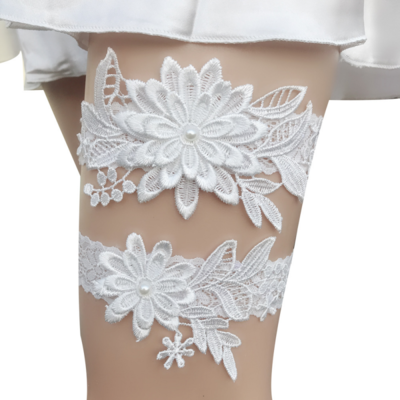 white garter belt wedding Ruffle Lace Wedding Garter | Perfect Bride Gift | The Garter Girl Medium (19