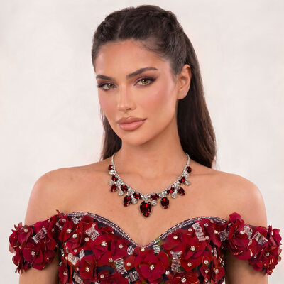 päron Zirkon Prinsessahalsband Quinceañera-fest Smycke