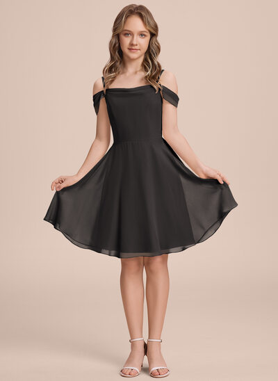 chinese dress ladies Sleeveless A Line Chiffon Lace Junior Bridesmaid Dress main image 0