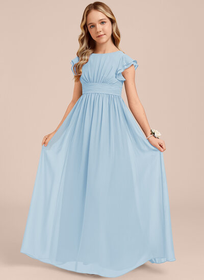 childrens blue bridesmaid dresses Flower Girl Dress Short Sleeve Dusty Blue Tulle Junior Bridesmaid Dress 15m/2T / Dress/Jewel Sash/Jewel Headband main image 0