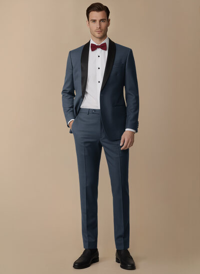 Wrinkle Resistant Stretch Men's Wedding Tuxedos 2 Piece 