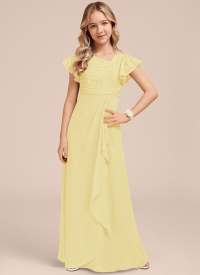 Kleid in A-Linie aus Chiffon