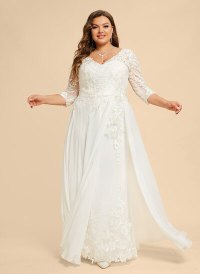 blue dress for baby girl Lace Appliques Mermaid Wedding Dress Long Sleeves Plus Size Bridal Dresses main image 0