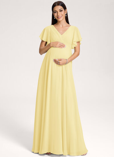 Mamma kjole A-line kjole i Chiffon med Ruffle
